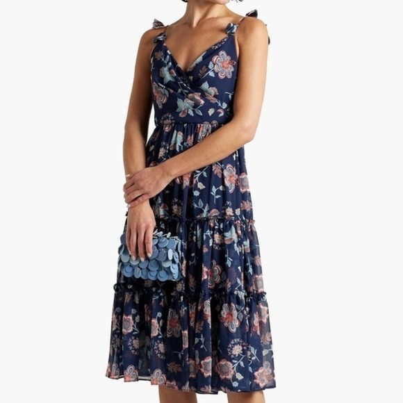 Sachin + Babi Dresses & Skirts - SACHIN & BABI Dalia tiered floral-print chiffon midi dress.